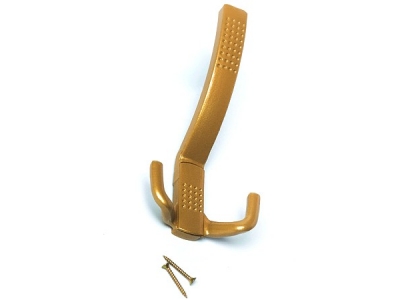 Крючок-вешалка со скрытым креплением КВС-3 золотой металлик
